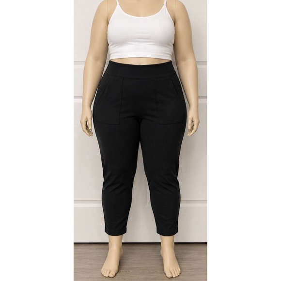 Ridgecut Pants - RIDGECUT Women's NEW Black Cropped Leggings Pants Workout Size XL Spandex